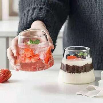 Mount Fuji Beer Glasses,2 Pcs 10 Oz Creative Drinking Glasses,Mountain Shape Wine Glasses,Bar Glassw...