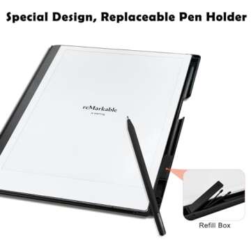 Aippdo Case for Remarkable 2 Paper Tablet 10.3" 2020 Released,Lightweight and Hard Back Shell Protective Book Folio Cover with Built-in Pen Holder,Comes with Remarkable 2 Pen Tips.