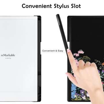 Aippdo Case for Remarkable 2 Paper Tablet 10.3" 2020 Released,Lightweight and Hard Back Shell Protective Book Folio Cover with Built-in Pen Holder,Comes with Remarkable 2 Pen Tips.