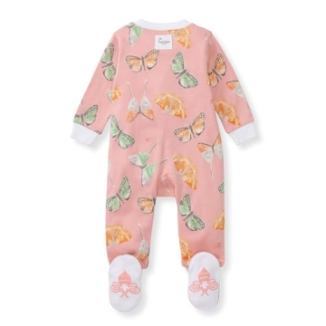 Burt's Bees Baby Girls Footed One-Piece Pajamas - Organic Cotton Comfort