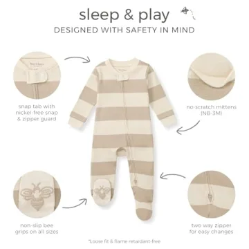 Burt's Bees Organic Cotton Baby Footed Pajamas for Comfort