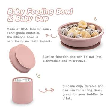 BPA Free Silicone Baby Feeding Set for Self-Feeding