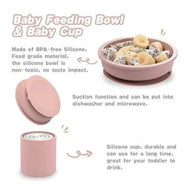 BPA Free Silicone Baby Feeding Set for Self-Feeding