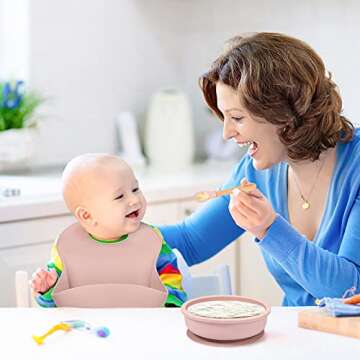 BPA Free Silicone Baby Feeding Set for Self-Feeding