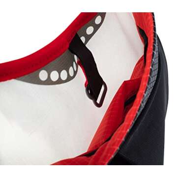 UltrAspire Bronco Lightweight Running Race Vest - Pitch Black/Red, Small (30"-36")