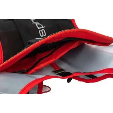 UltrAspire Bronco Lightweight Running Race Vest - Pitch Black/Red, Small (30"-36")