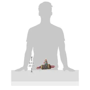 Super Bird Creations SB687 Firecracker Jr. Bird Toy - Foraging Chewing Swinging Toy for Parrots, Conures, Quakers, Pionus, Senegals - Natural Paper Shred Palm Leaves - Medium Birds, Size: 18" x 8"