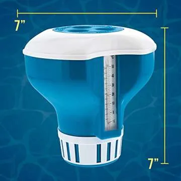 U.S. Pool Supply Floating Chlorine Dispenser with Thermometer