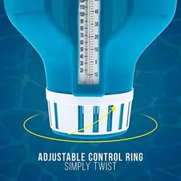 U.S. Pool Supply Floating Chlorine Dispenser with Thermometer