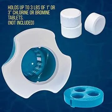 U.S. Pool Supply Floating Chlorine Dispenser with Thermometer