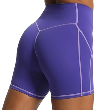 Aoxjox Workout Biker Shorts for Women: Tummy Control, High Waisted, Comfortable for Gym & Yoga