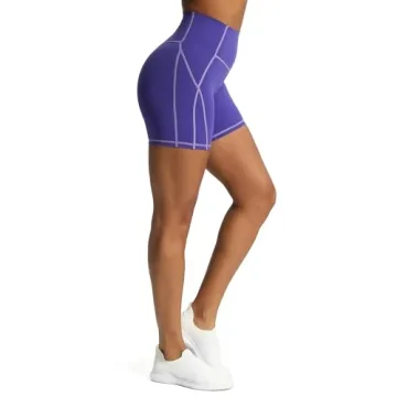 Aoxjox High-Waisted Biker Shorts for Women with Tummy Control