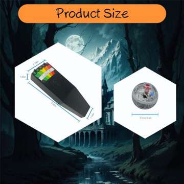 Ghost Hunting Equipment Kit, Include 1 pc Emf Meter and 4 pcs Motion Light up Cat Balls, Paranormal Equipment，Home and Office EMF Detection
