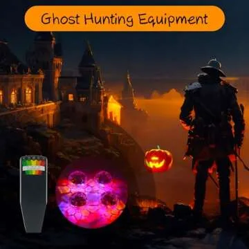 Ghost Hunting Equipment Kit, Include 1 pc Emf Meter and 4 pcs Motion Light up Cat Balls, Paranormal Equipment，Home and Office EMF Detection