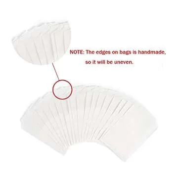 Volanic 100PCS 4X6 Inch White Paper Bags Small Flat Party Favor Bag for Bakery Cookies Sandwich Soap Packing