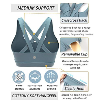 RUNNING GIRL Sports Bra with Criss-Cross Back Design