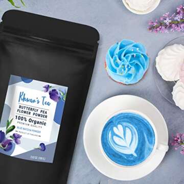 KHWAN'S TEA Butterfly Pea Flower Powder - Culinary Blue Matcha