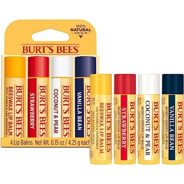Burt's Bees Moisturizing Lip Balm 4-Pack for All Ages