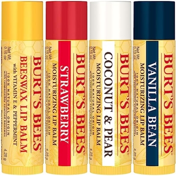 Burt's Bees Moisturizing Lip Balm 4-Pack for All Ages
