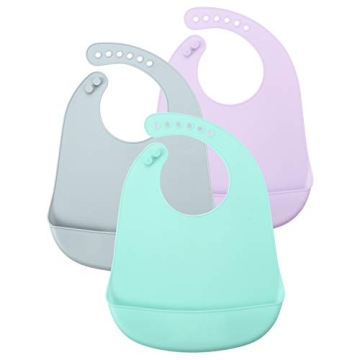 Cute Lightweight Silicone Baby Bibs for Easy Cleanup
