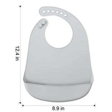 Cute Lightweight Silicone Baby Bibs for Easy Cleanup