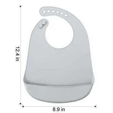Cute Lightweight Silicone Baby Bibs for Easy Cleanup