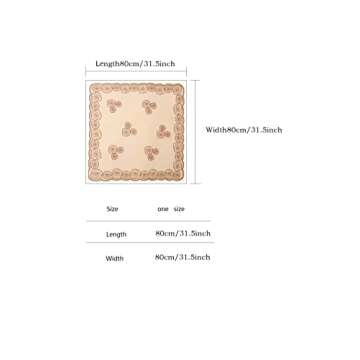 Floerns Women's Flower Embroidery Hair Scarf Headband Sheer Lace Hair Bandana Rust Brown One Size