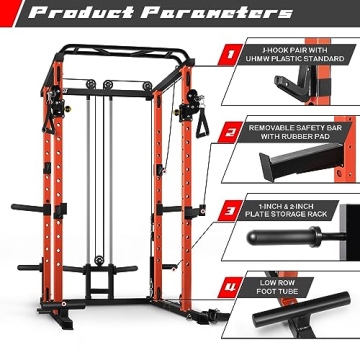RitFit Multi-Function Power Rack Cage for Home Gym