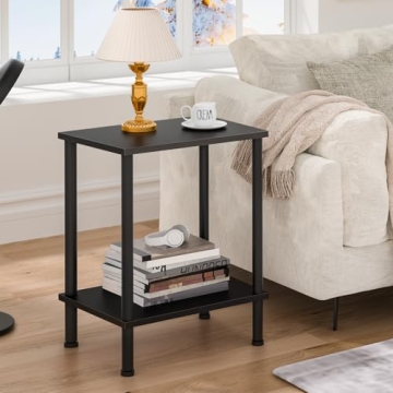 Versatile YUFAM End Table for Small Spaces with Easy Assembly