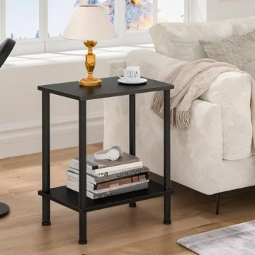 Versatile YUFAM End Table for Small Spaces with Easy Assembly