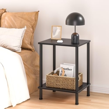Versatile YUFAM End Table for Small Spaces with Easy Assembly
