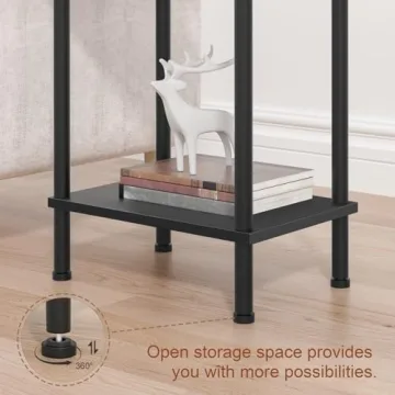 Versatile YUFAM End Table for Small Spaces with Easy Assembly