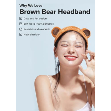 I DEW CARE Cat Ears Headband for Makeup & Self-Care