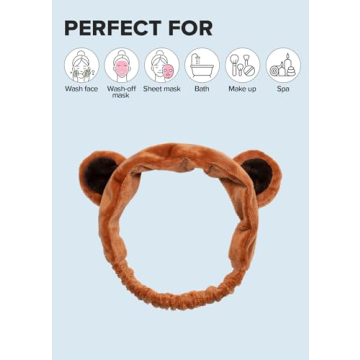I DEW CARE Cat Ears Headband for Makeup & Self-Care