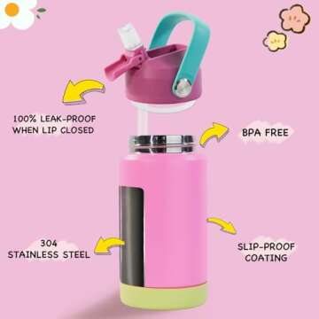 Kerilyn Kids Stainless Steel Water Bottle - Leak Proof