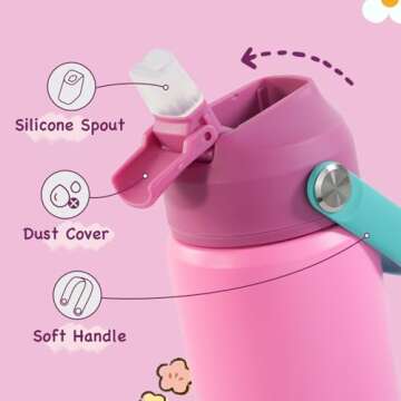 Kerilyn Kids Stainless Steel Water Bottle - Leak Proof