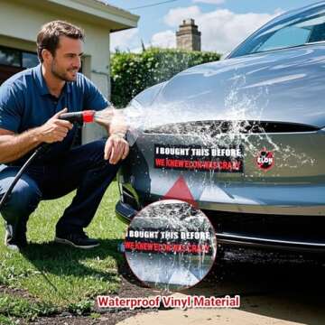 4 Pack XXL Te-SLA Bumper Stickers - Fun Anti-Elon Messages