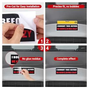 4 Pack XXL Te-SLA Bumper Stickers for Tesla Enthusiasts