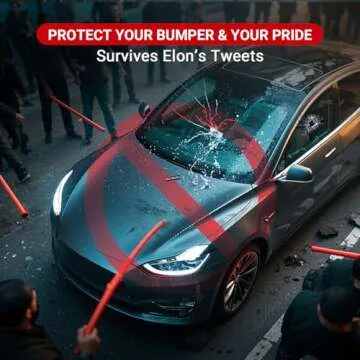 4 Pack XXL Te-SLA Bumper Stickers for Tesla Enthusiasts