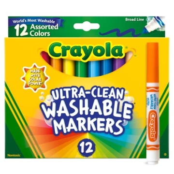 Crayola Broad Line Washable Markers for Kids - 12ct