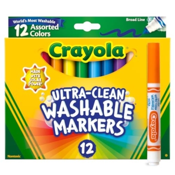 Crayola Broad Line Washable Markers for Kids - 12ct