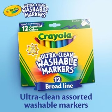Crayola Broad Line Washable Markers for Kids - 12ct