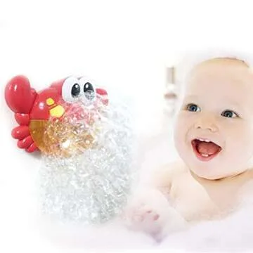 Baby Bath Bubble Toy Bubble Crab Bubble Blower Bubble Machine Bubble Maker with Nursery Rhyme Bathtu...