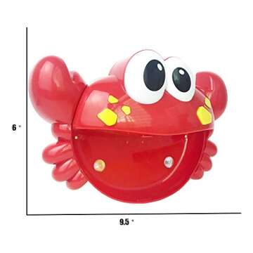 Baby Bath Bubble Toy Bubble Crab Bubble Blower Bubble Machine Bubble Maker with Nursery Rhyme Bathtub Bubble Toys for Infant Baby Children Kids Happy Tub Time (Crab)
