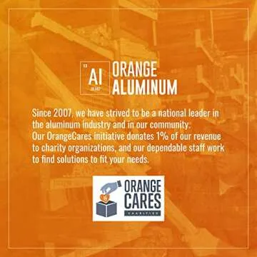 Orange Aluminum Industrial T-Track - Heavy-Duty T-Track - Track Accessories for Woodworking, Clamps & Jigs - 47/64" W x 1/2" H - 48"