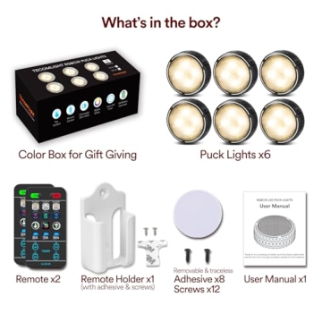 LED Puck Lights with Remote Control for Any Room
