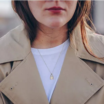 MEVECCO Gold Dainty Lock Necklace - Elegant & Adjustable