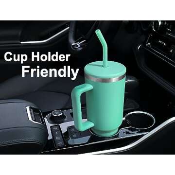 DLOCCOLD 40 oz Insulated Tumbler with Straw and Lid