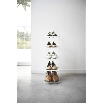 Yamazaki Compact Metal Shoe Rack for Stylish Space Saving