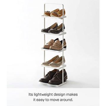 Yamazaki Compact Metal Shoe Rack for Stylish Space Saving